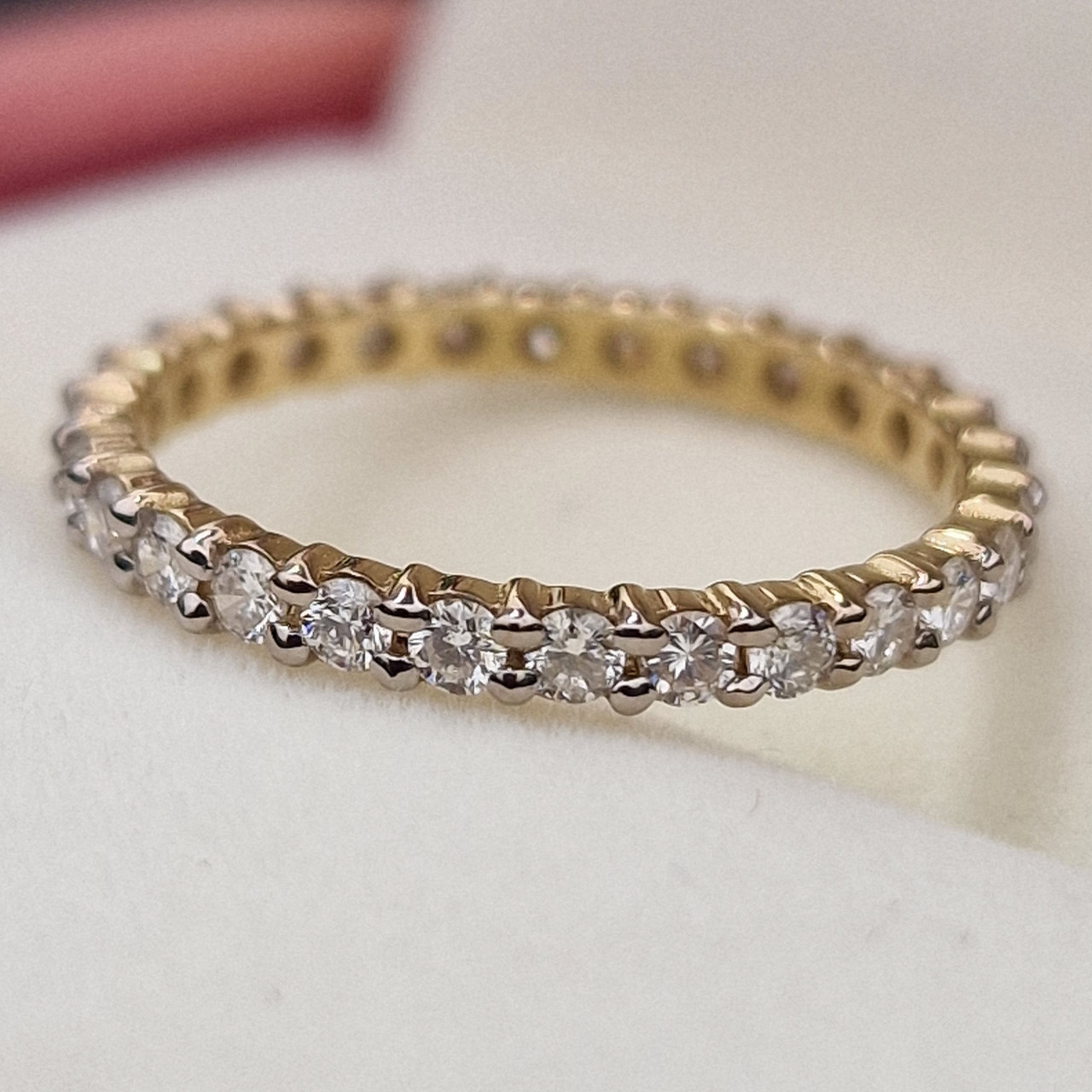 Золотое кольцо с бриллиантами 0.76Ct SI1-SI2/H, VG-Cut