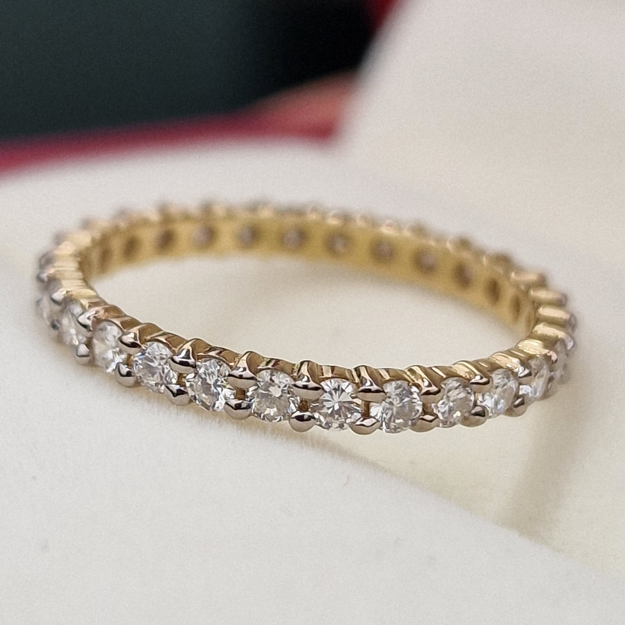 Золотое кольцо с бриллиантами 0.76Ct SI1-SI2/H, VG-Cut - фото 4 - id-p99241344