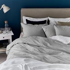 Пододеяльник и 2 наволочки БЕРГПАЛМ серый/полоска 200x200/50x70 см ИКЕА, IKEA, фото 3