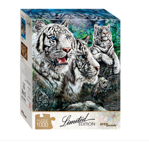 Степ Пазл / Пазл Найди 13 тигров Подарок (Limited Edition) 1000 деталей / Step Puzzle