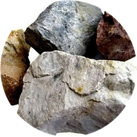 Микс камней для бани (30 кг мешок) - дунит, кварцит, талькохлорит
