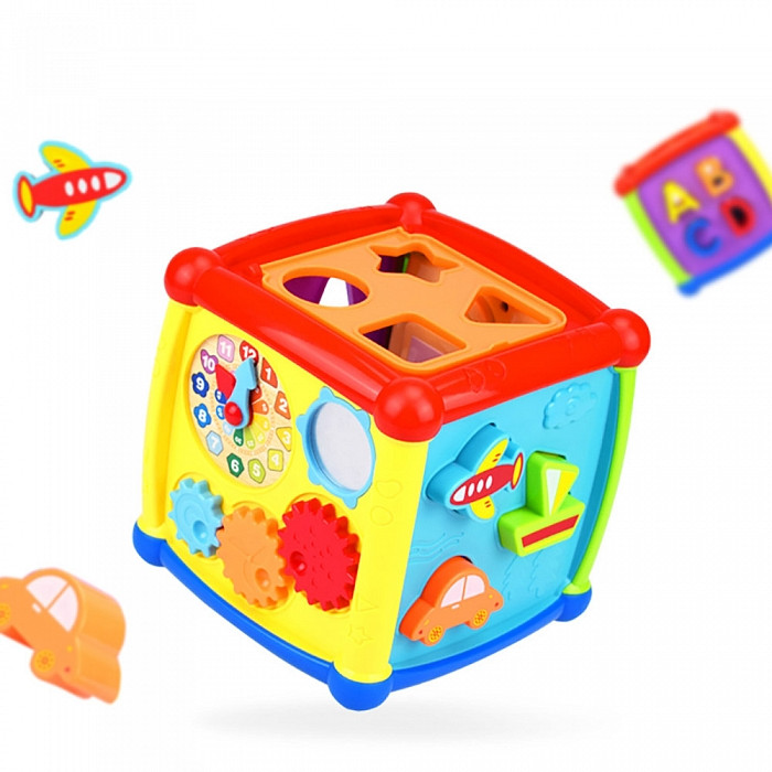HAUNGER Игрушка развивающая КУБ-СОРТЕР FANCY (свет, звук) 15,5*15,5*15,5 см (в кор.24 шт)
