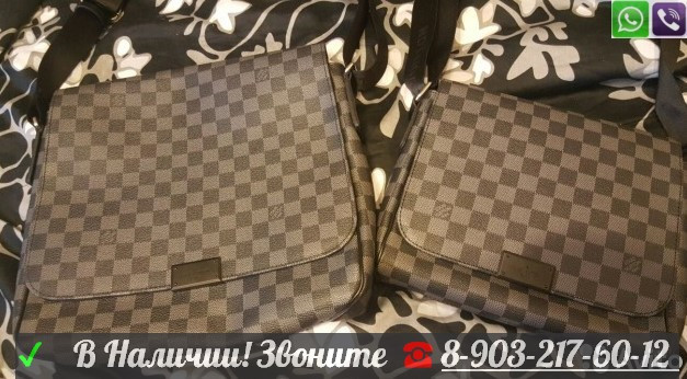 Мужские Сумки Луис Витон Louis Vuitton Renzo Graphite District Bandouliere Новые - фото 1 - id-p99194999