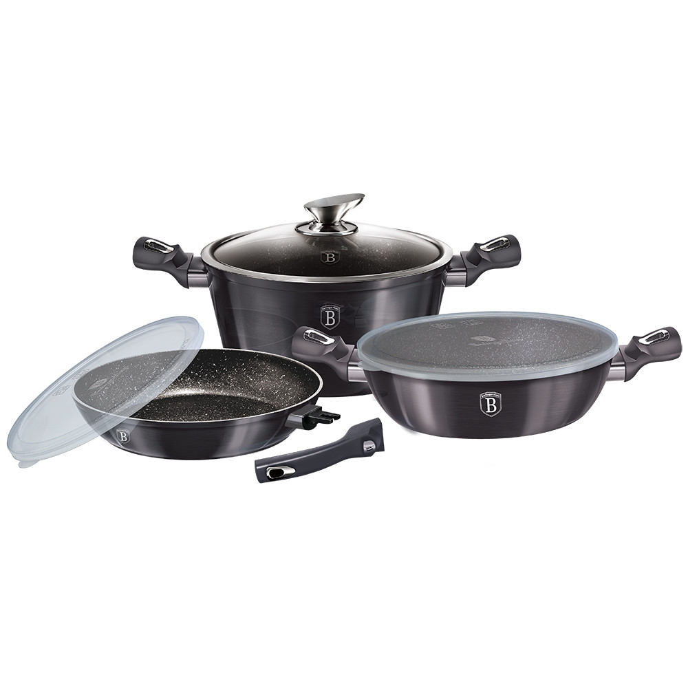 Набор посуды 6 пр. BH-7052 Carbon Pro Edition (Berlinger Haus, Венгрия), фото 1