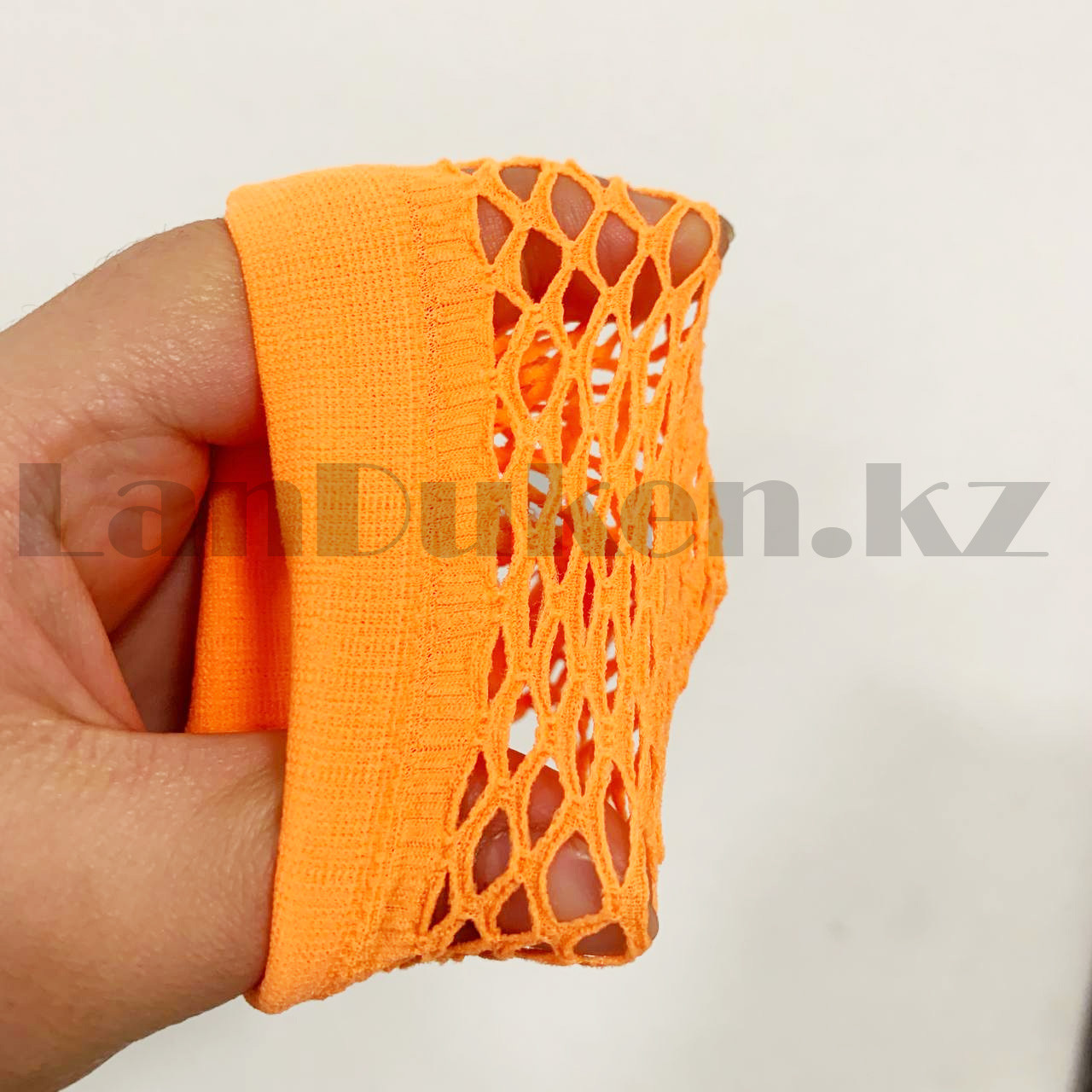 Перчатки Сетка короткие без пальцев оранжевые - фото 2 - id-p99266163
