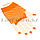 Перчатки Сетка короткие без пальцев оранжевые, фото 3