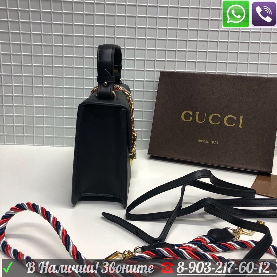 Gucci Sylvie Гучи Сумка Gucci Клатч top handle Гучи - фото 4 - id-p99195706