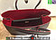 Черная сумка Prada Double Cuir Прада Saffiano на ремне с красным подкладом, фото 2