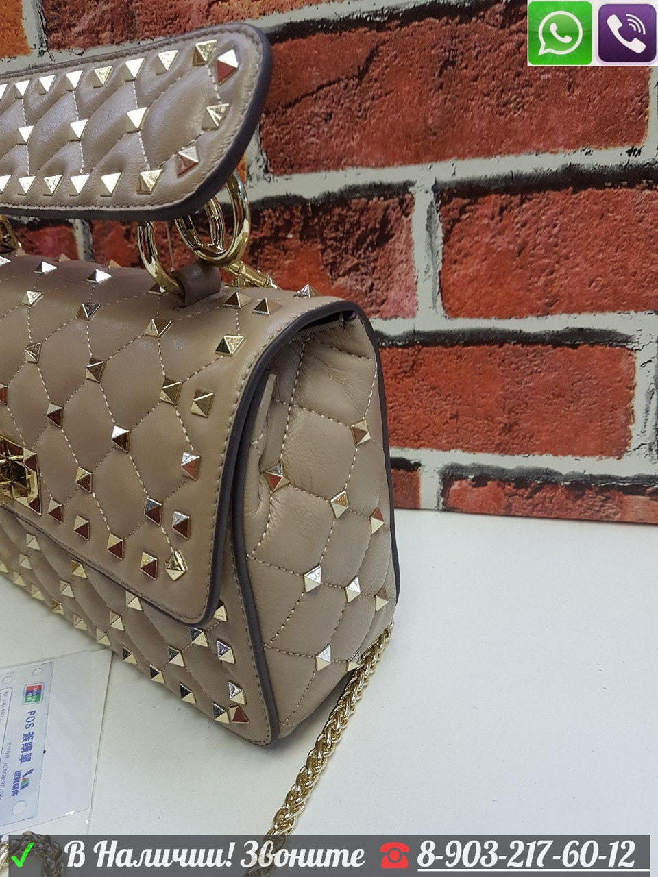 Сумка Valentino Rockstud с шипами - фото 5 - id-p99196470