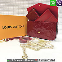 Сумка Лаковая Louis Vuitton Pochette Felicie Красный