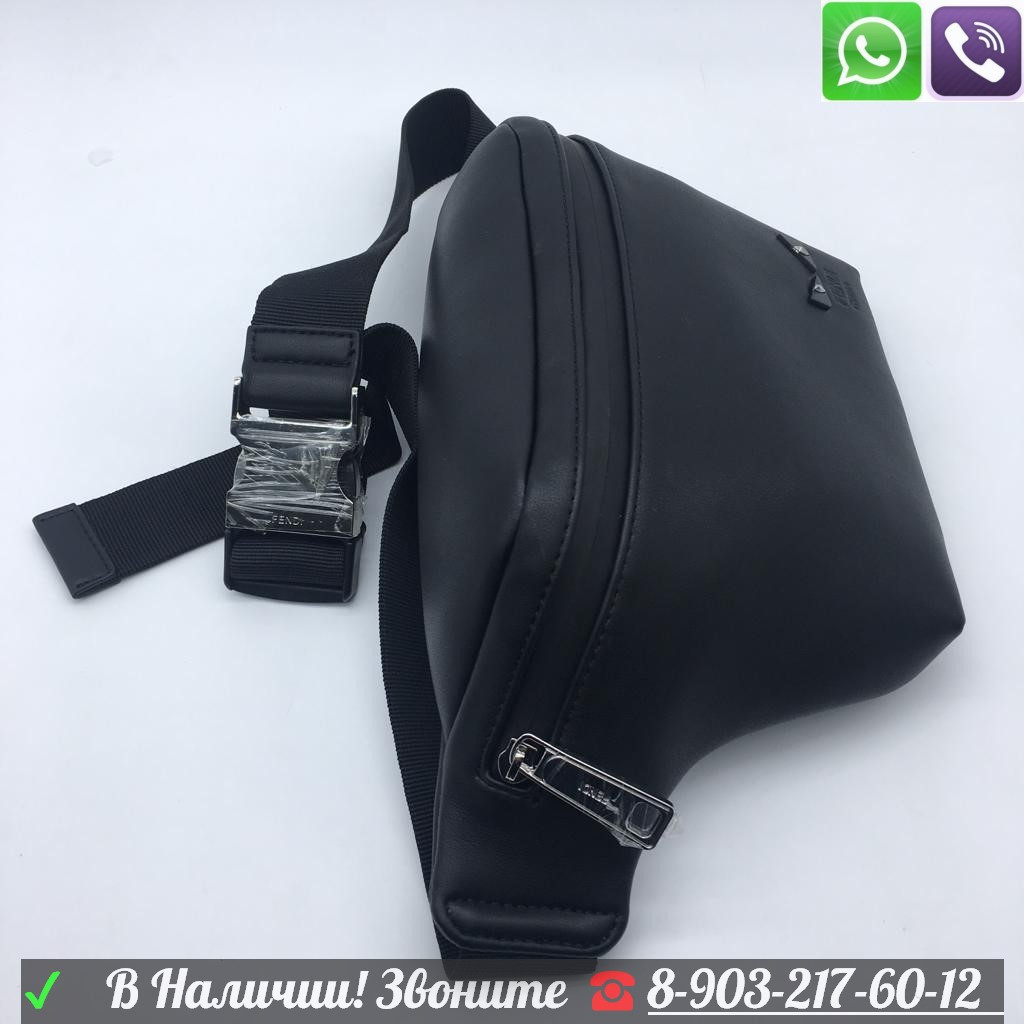 Сумка на пояс Fendi Fila Черная поясная Фенди Belt - фото 4 - id-p99197375