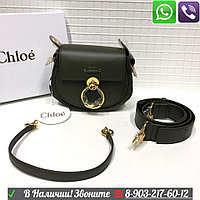 Бежевая Сумка Chloe Tess Матовый клатч Хлое Зеленый