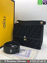 Сумка Fendi Kan I c Велюровыми буквами