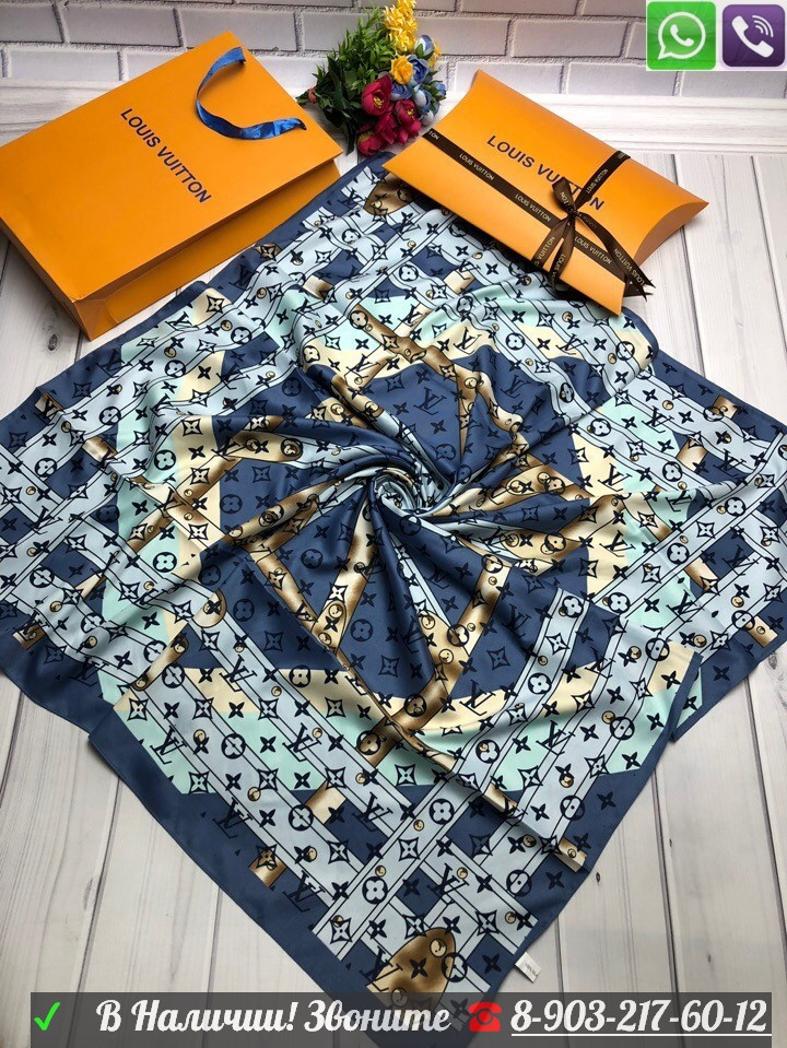 Louis Vuitton Шелковый платок c буквами LV - фото 6 - id-p99197705