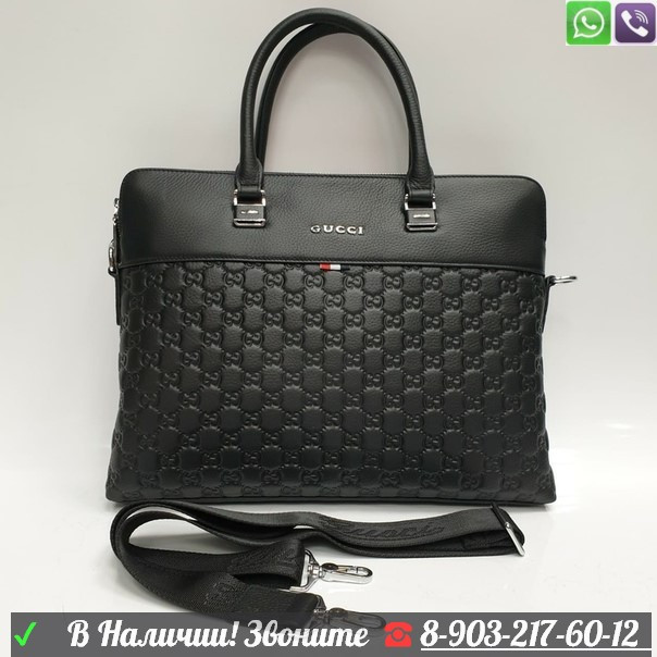 Портфель сумка Gucci черная - фото 2 - id-p99233977