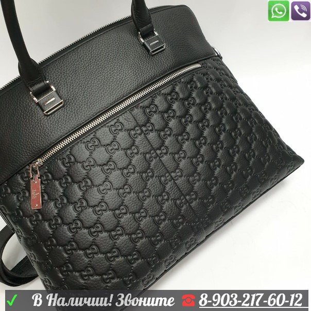 Портфель сумка Gucci черная - фото 6 - id-p99233977