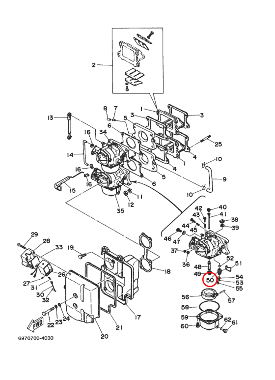 Игла карбюратора Yamaha OMAX Y 55 6961459000