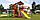Детская площадка Савушка Мастер 3 с качелями Гнездо 1 метр (Махагон), фото 7