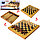 Шахматы деревянные 3 в 1  28 см * 28 см, фото 3