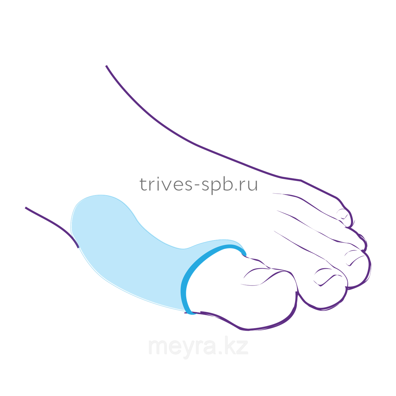 Протектор силиконовый для защиты сустава большого пальца стопы, фото 1