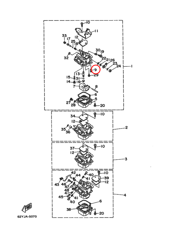 Игла карбюратора Yamaha OMAX Y 30 61N1439200 62Y1439200