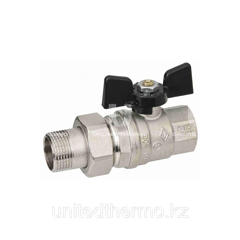 Кран шаровый со сгоном 1 1/4" В/Н Bugatti, бабочка