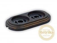 Рамка двойная "Состаренный черный"