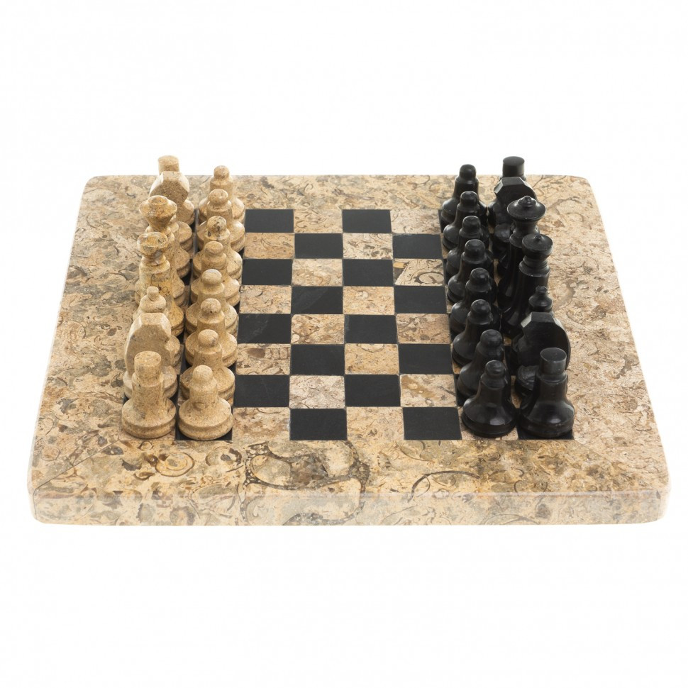 Шахматы "Сувенирные" доска 20х20 см мрамор ракушечник 123536 - фото 2 - id-p99284924