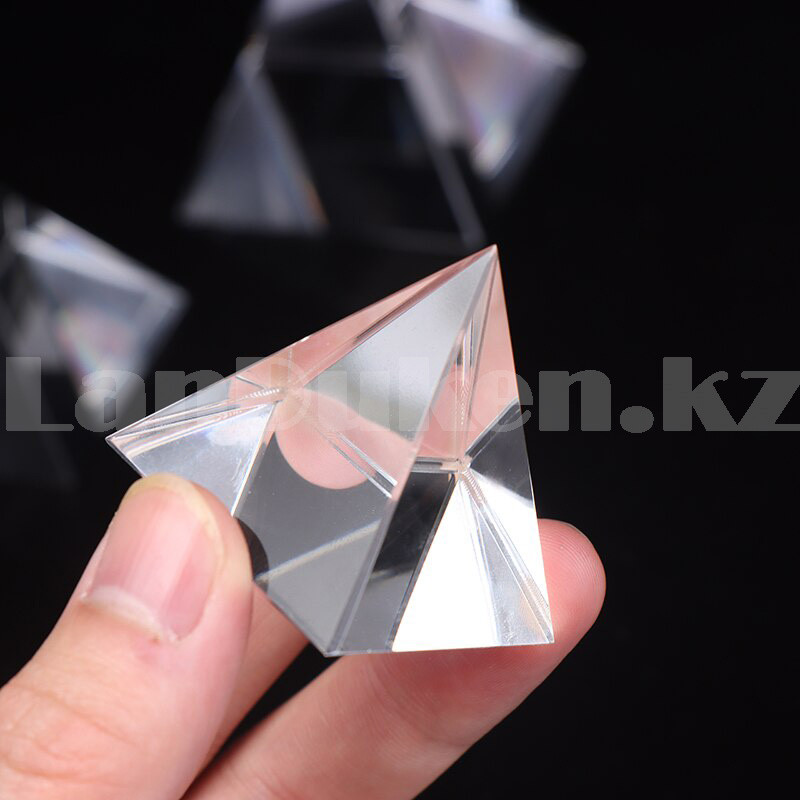 Сувенир кристалл пирамида стекло прозрачный 45 мм - фото 4 - id-p99285130