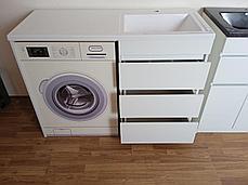 Тумба 120  см с раковиной и столешницей Монако правая  над стиральной машиной. РФ, фото 3