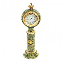 Настольные часы "Корона" камень змеевик бронза 113131