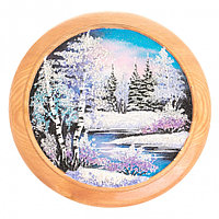 Тарелка декоративная "Зима" 30 см каменная крошка 119580