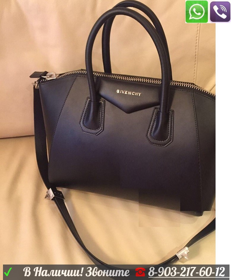 Сумка Живанши Антигона Givenchy Antigona Матовая Кожа Black - фото 1 - id-p99194743