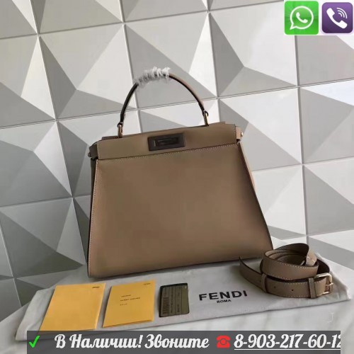 Сумка Fendi Peekaboo Фенди Пикабу с двумя отделениями - фото 4 - id-p99194984