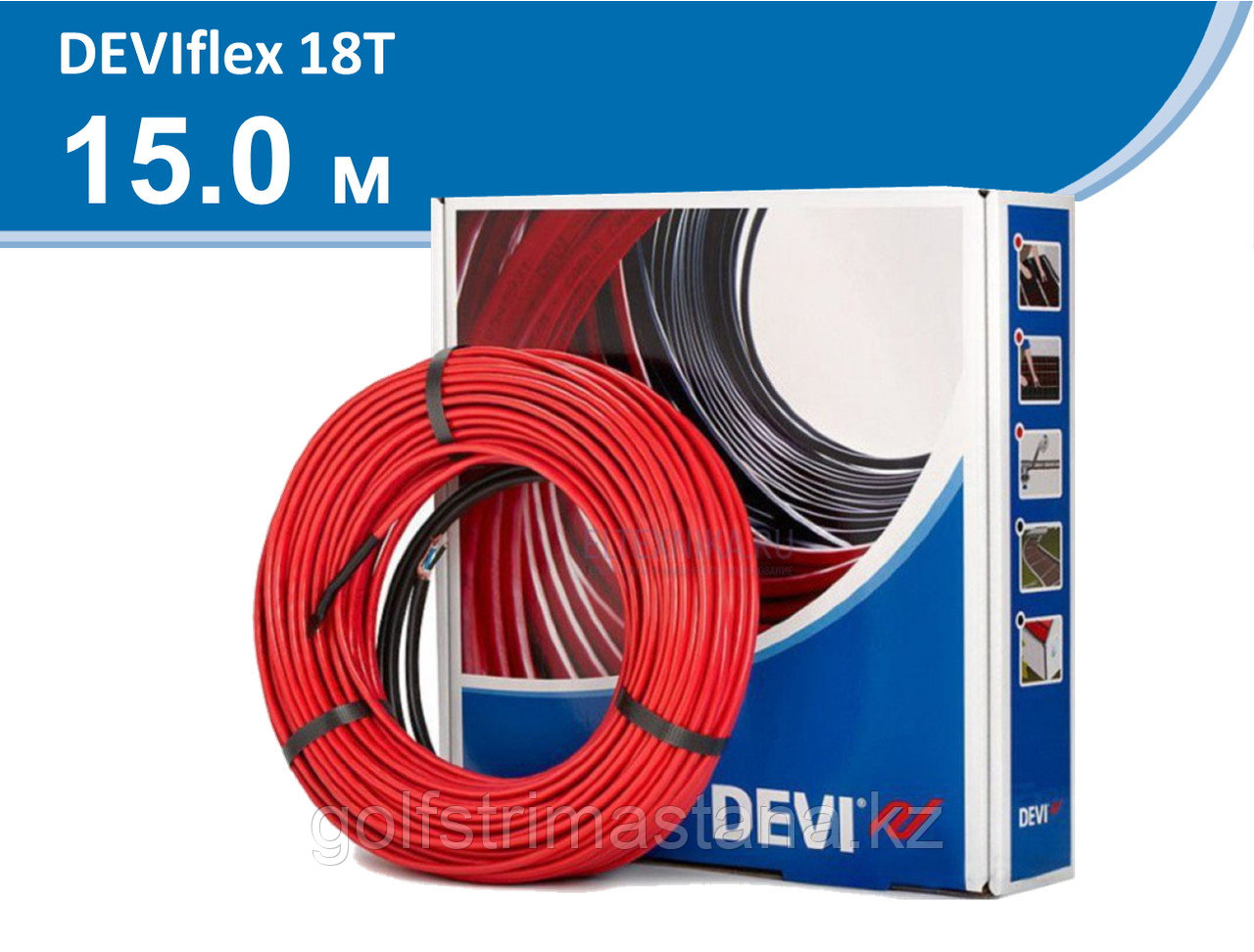 Нагревательный кабель 18T - 15 м, DEVIflex - фото 1 - id-p99291270