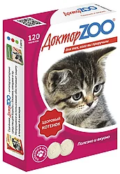 ДокторZOO Мультивитаминное лакомство для котят "Здоровый Котенок" 120таб