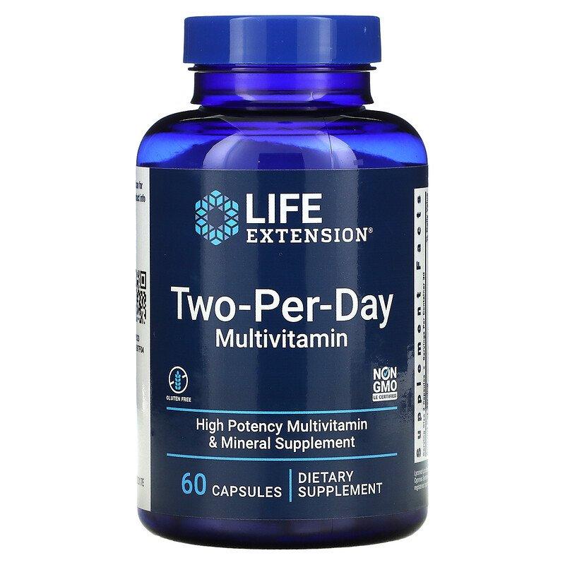 Life Extension, мультивитамины для приема два раза в день, 60 капсул - фото 1 - id-p99295651