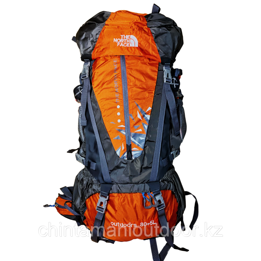 Рюкзак туристический 85 литров, The North Face каркас сетка оранжевый - фото 3 - id-p99296669