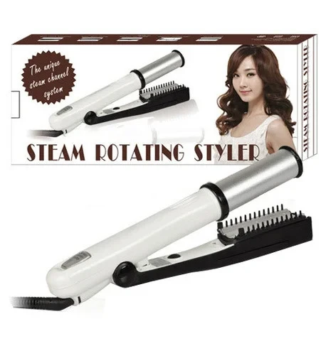 Стайлер-утюжок паровой для укладки волос Steam Rotating Styler 2-в-1