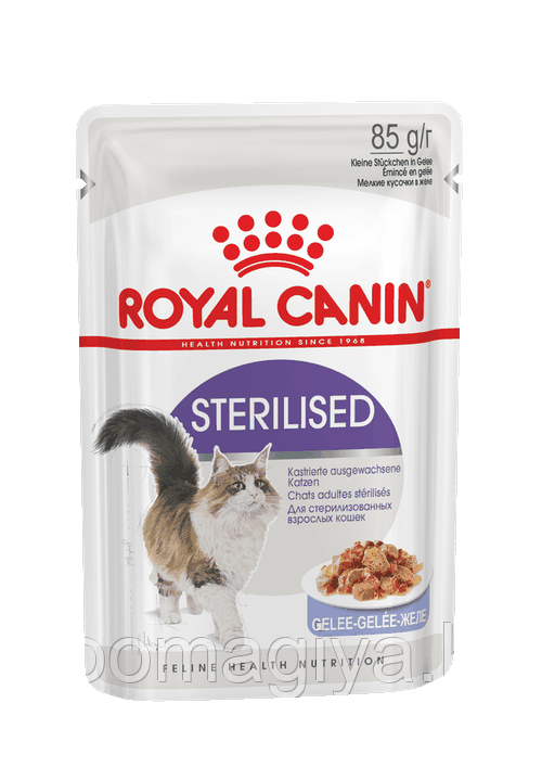 Royal Canin Sterilised влажный корм для стерилизованных кошек в желе 85гр 12шт - фото 1 - id-p99299418