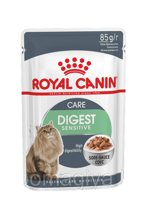 Royal Canin Digest Sensitive влажный корм для кошек в соусе 85гр 12шт - фото 1 - id-p99299424