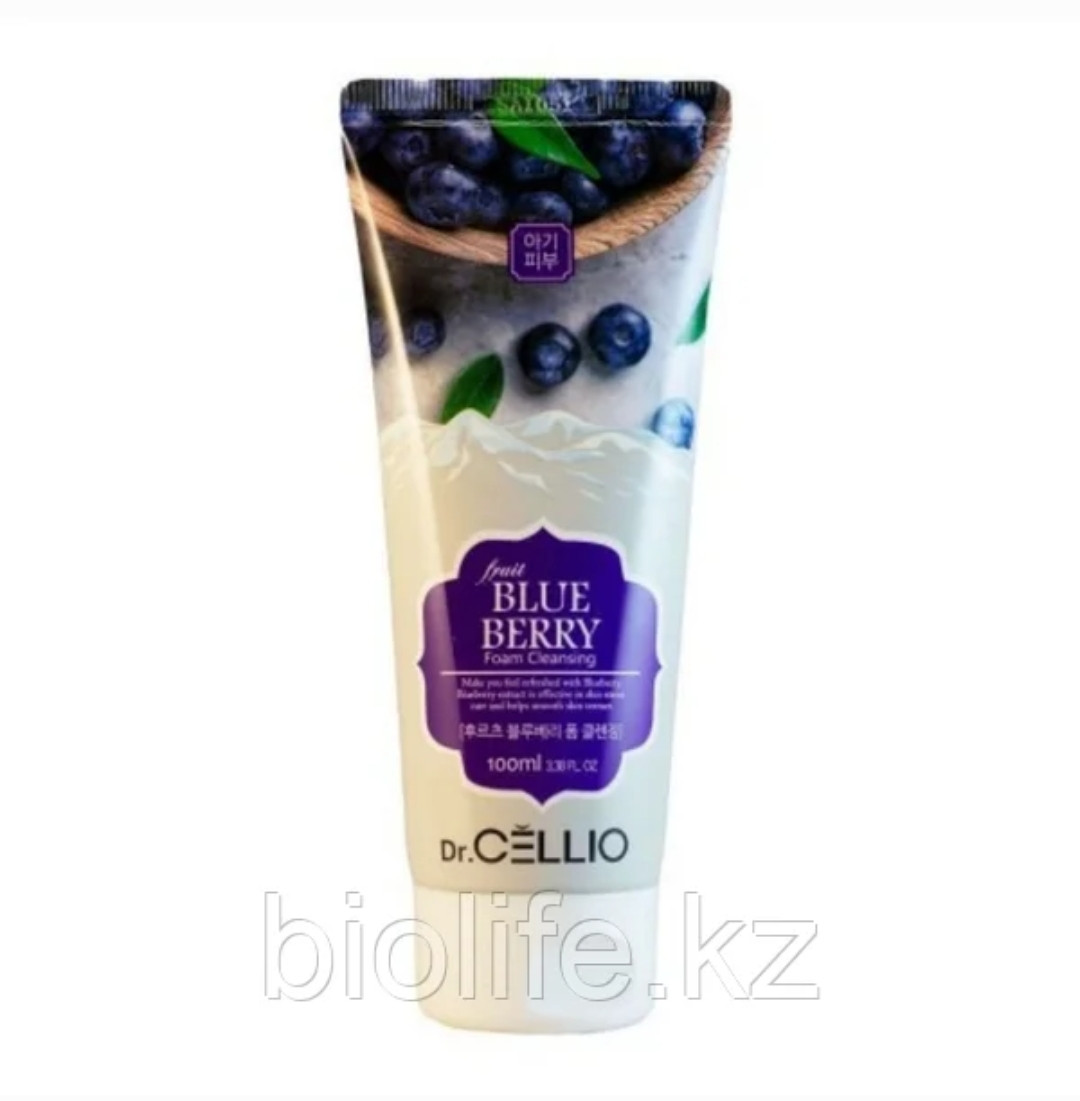 Пенка для умывания Dr Cellio Foam Cleansing 100ml. Blueberry