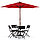 Зонт летний ART-Wave с подставкой (d=2.7м), бордовый, фото 2