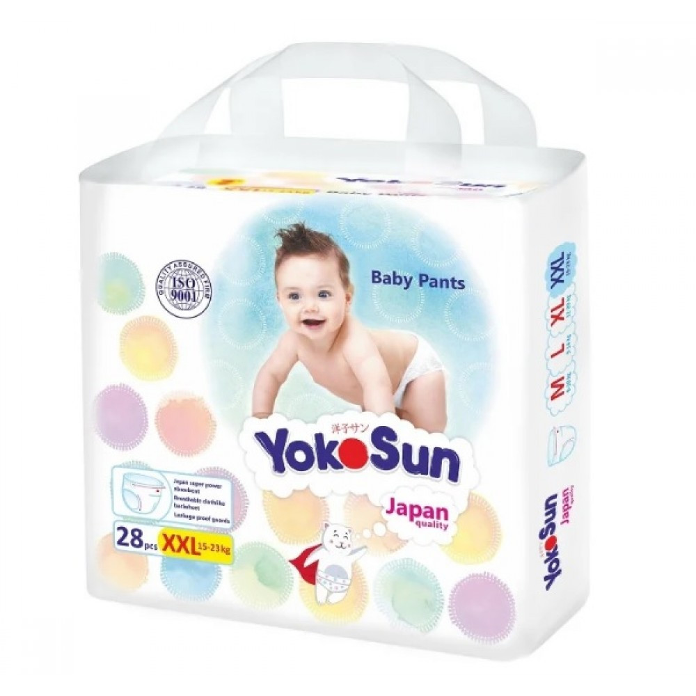 Подгузники-трусики YokoSun XXL (15-23 кг) 28 шт