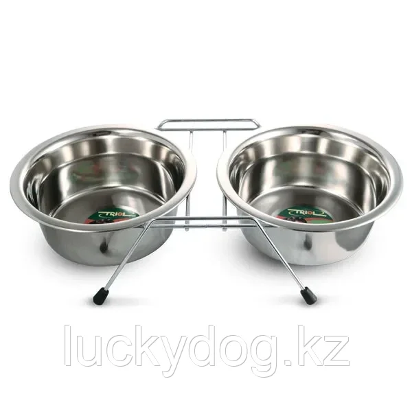Подставка с мисками для кошек, щенков и маленьких собак 2Х400мл - фото 1 - id-p4415648