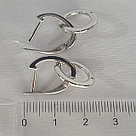 Серьги из серебра с бриллиантами SOKOLOV 87020035 покрыто  родием с английским замком, фото 3