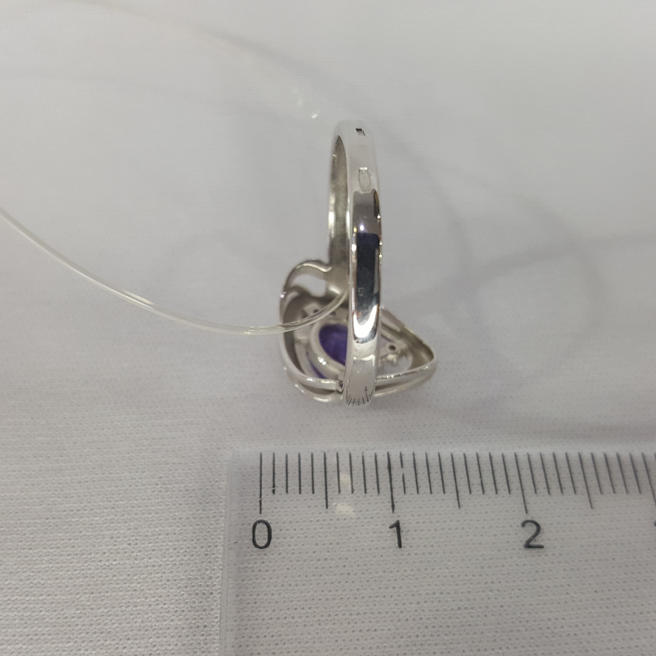 Кольцо TEOSA 6932725А.5 серебро с родием вставка алексит фианит - фото 3 - id-p83391274