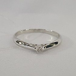 Помолвочное кольцо из серебра с бриллиантом SOKOLOV 87010011 покрыто  родием