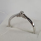 Помолвочное кольцо из серебра с бриллиантом SOKOLOV 87010011 покрыто  родием, фото 2