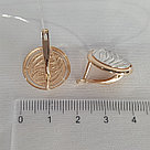 Серьги из золочёного серебра Diamant 93-120-00796-1  вставка без вставок, фото 3